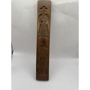 Primitive Vintage Woos Hand Carved Candy Butter Press Cookie Sugar Mold
